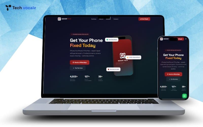 Gohar Tech - iPhone Repair Service Website screenshot 1